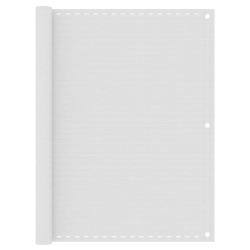 vidaXL balkona aizslietnis, 120x500 cm, balts HDPE
