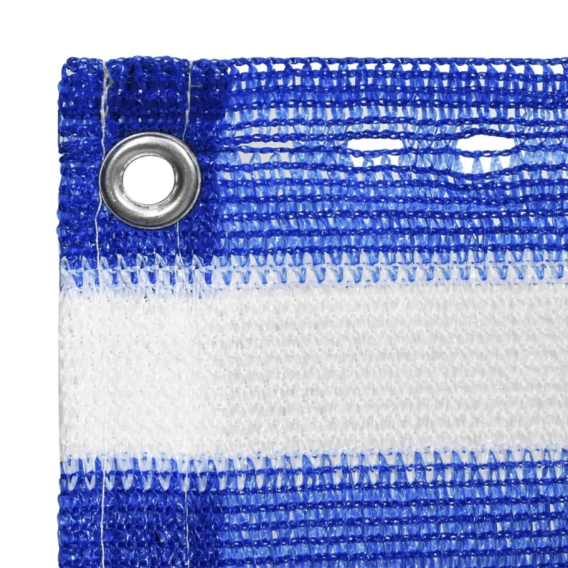 vidaXL balkona aizslietnis, 75x500 cm, zils un balts HDPE