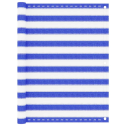 vidaXL balkona aizslietnis, 120x400 cm, zils un balts HDPE