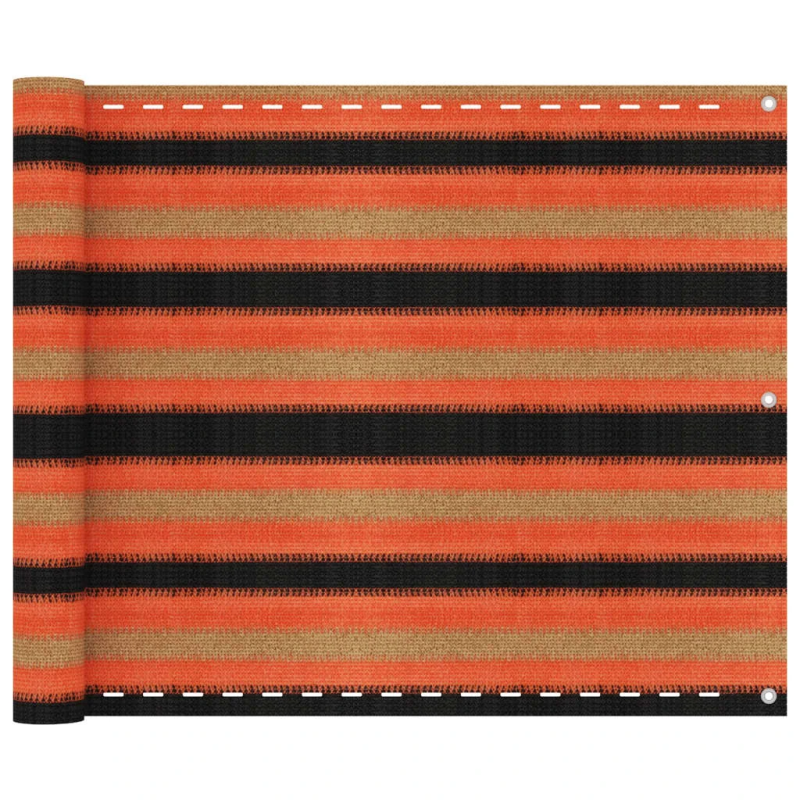 vidaXL balkona aizslietnis, 75x400 cm, daudzkrāsains HDPE