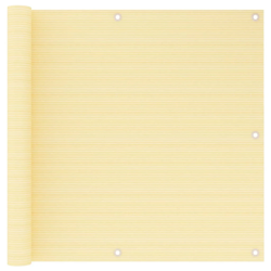 vidaXL balkona aizslietnis, 90x500 cm, bēšs HDPE