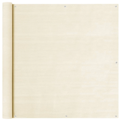 vidaXL balkona aizslietnis, 120x300 cm, krēmkrāsas HDPE