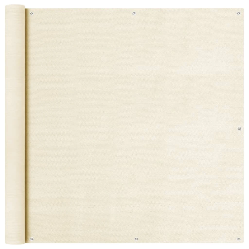 vidaXL balkona aizslietnis, 120x300 cm, krēmkrāsas HDPE