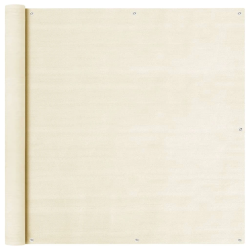 vidaXL balkona aizslietnis, 120x500 cm, krēmkrāsas HDPE