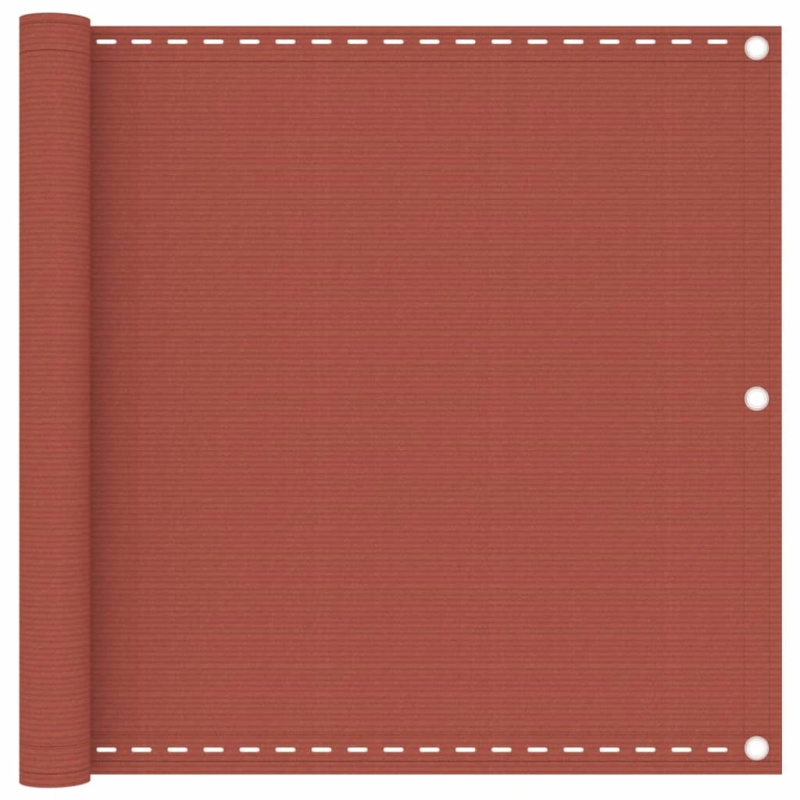 vidaXL balkona aizslietnis, 90x300 cm, sarkanbrūns HDPE