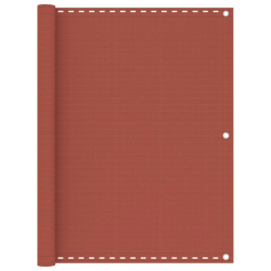 vidaXL balkona aizslietnis, 120x600 cm, sarkanbrūns HDPE