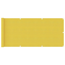 vidaXL balkona aizslietnis, 75x400 cm, dzeltens HDPE