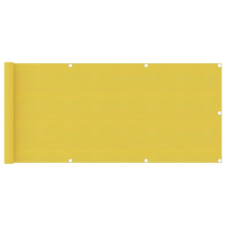 vidaXL balkona aizslietnis, 75x500 cm, dzeltens HDPE