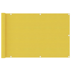 vidaXL balkona aizslietnis, 90x400 cm, dzeltens HDPE