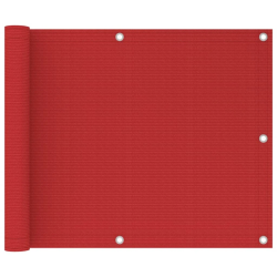 vidaXL balkona aizslietnis, 75x300 cm, sarkans HDPE