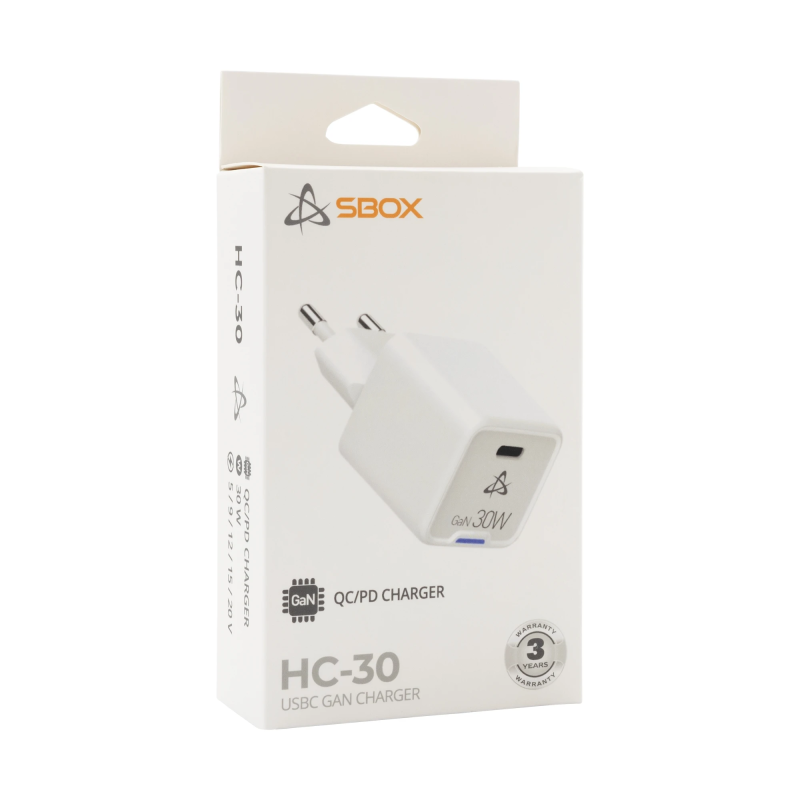 Sbox HC-30 Type-C 30W GAN home charger