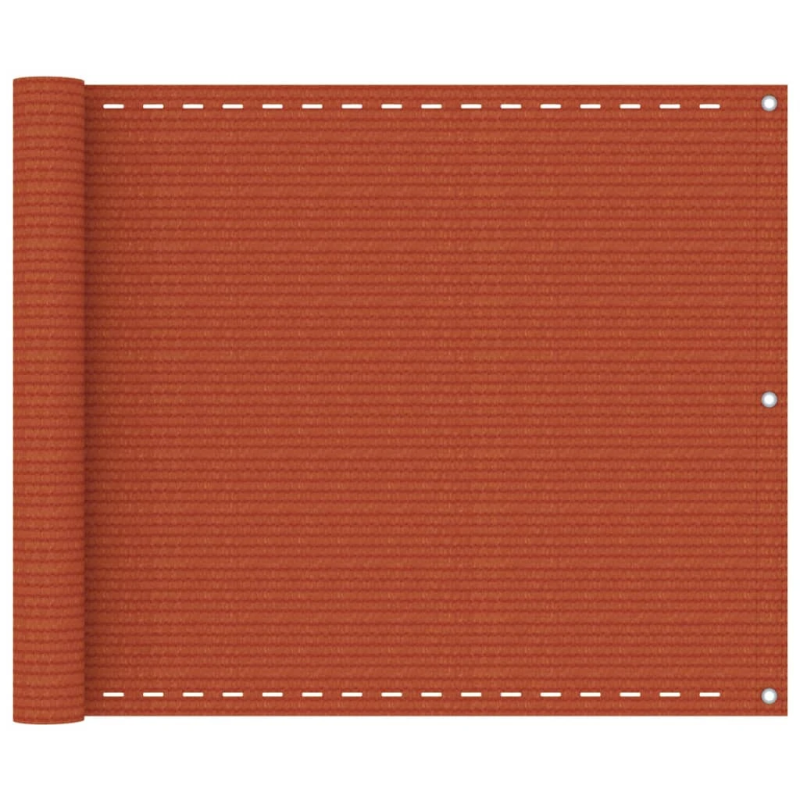 vidaXL balkona aizslietnis, 75x300 cm, oranžs HDPE