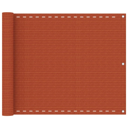 vidaXL balkona aizslietnis, 75x400 cm, oranžs HDPE