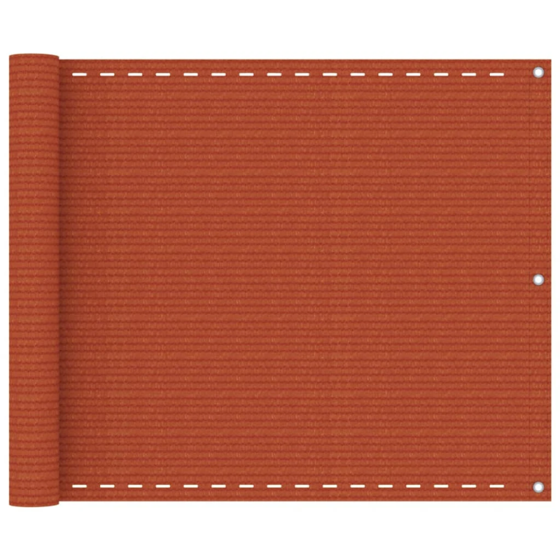 vidaXL balkona aizslietnis, 75x400 cm, oranžs HDPE