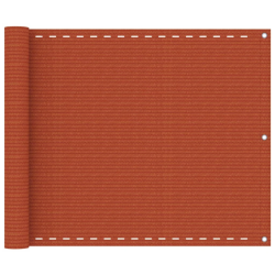 vidaXL balkona aizslietnis, 75x500 cm, oranžs HDPE