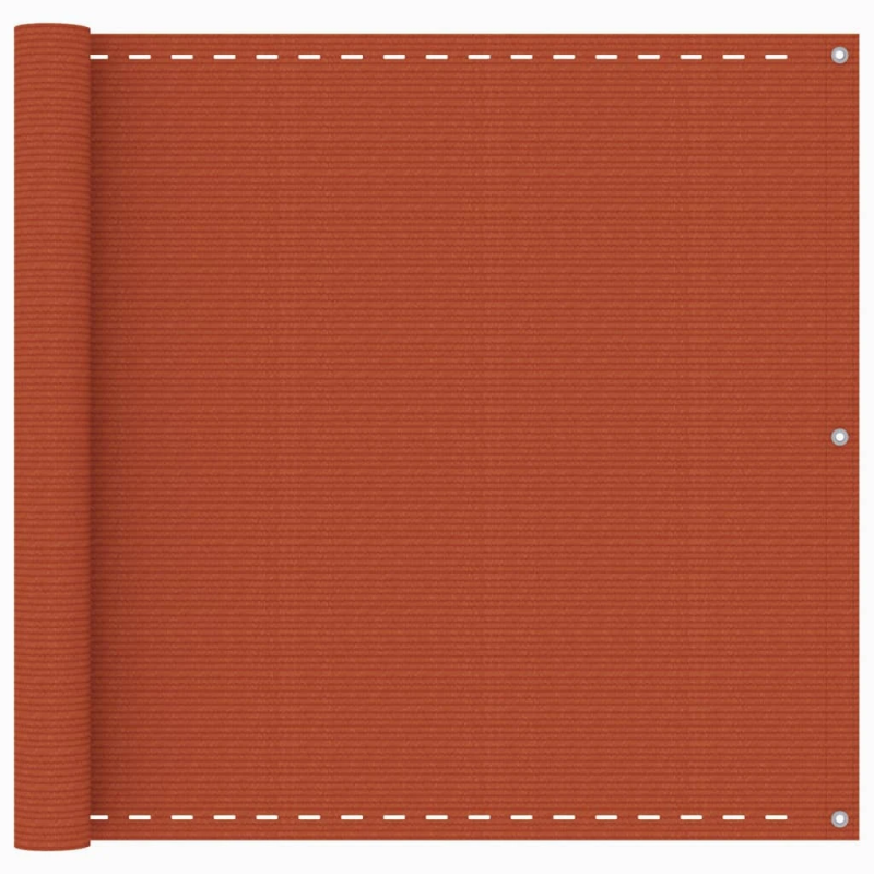 vidaXL balkona aizslietnis, 90x500 cm, oranžs HDPE