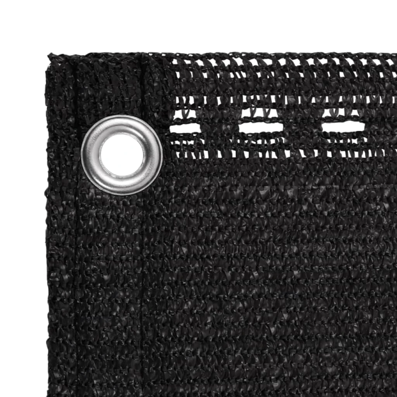 vidaXL balkona aizslietnis, 75x500 cm, melns HDPE