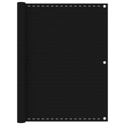 vidaXL balkona aizslietnis, 120x500 cm, melns HDPE