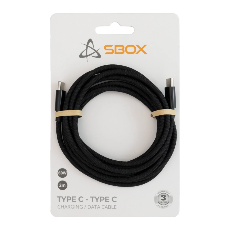 Sbox Type C - Type C Charging-Data Cable Black