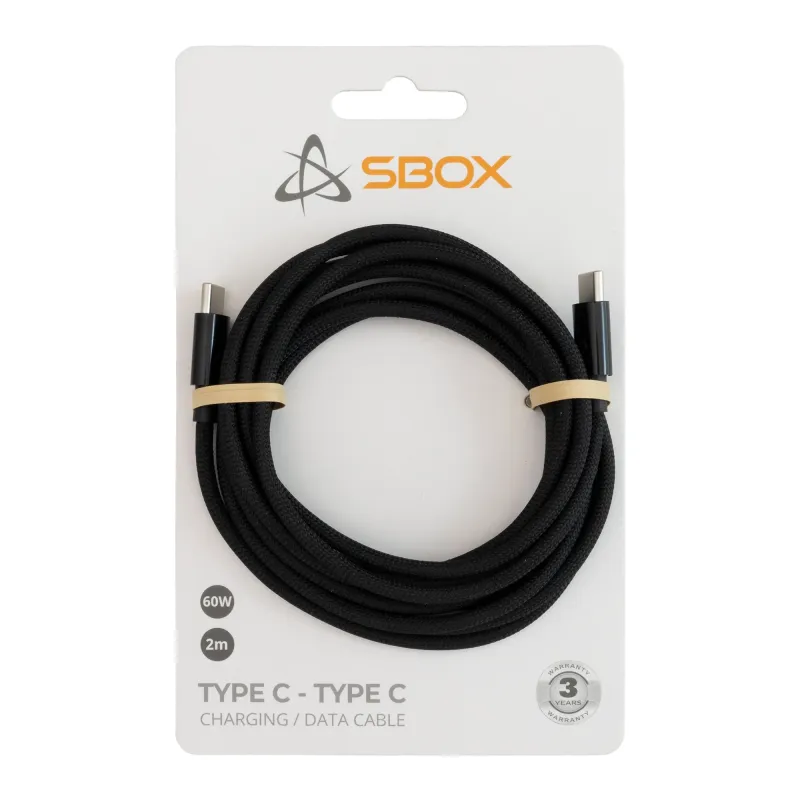Sbox Type C - Type C Charging-Data Cable Black