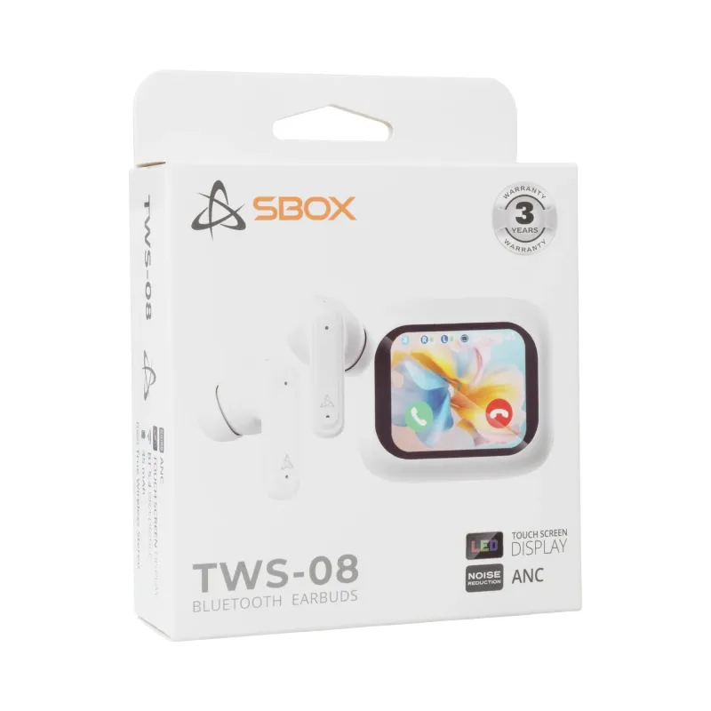 Sbox EB-TWS08-W Touch Screen Display White