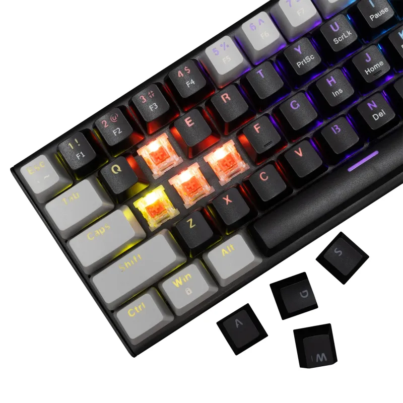 White Shark GK-002111V2 Wakizashi 2 Black-Grey US Red Switches
