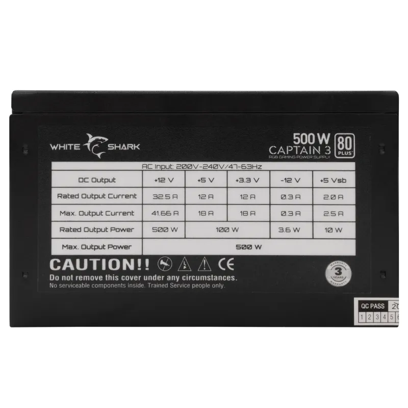 White Shark GPSU-W500F Captain 3 500W 80+ RGB
