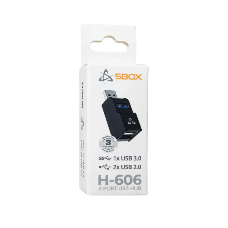 Sbox H-606 3 Port USB-A ,1x 3,0, 2x 2,0,