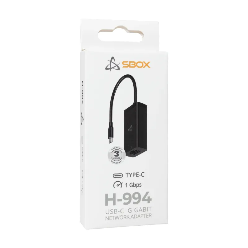 Sbox H-994 USB-C Gigabit Network Adapter