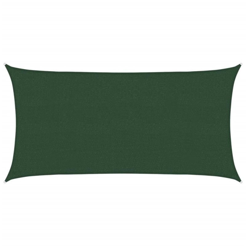 vidaXL saulessargs, 160 g-m², tumši zaļš, 2,5x5 m, HDPE