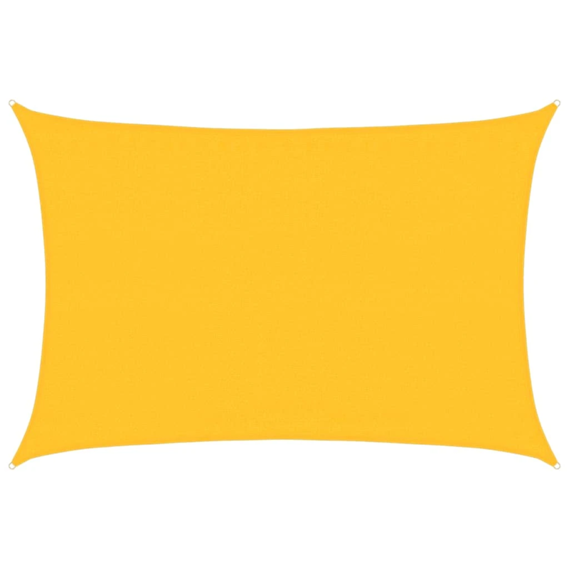vidaXL saulessargs, 160 g-m², taisnstūra, dzeltens, 3,5x4,5 m, HDPE