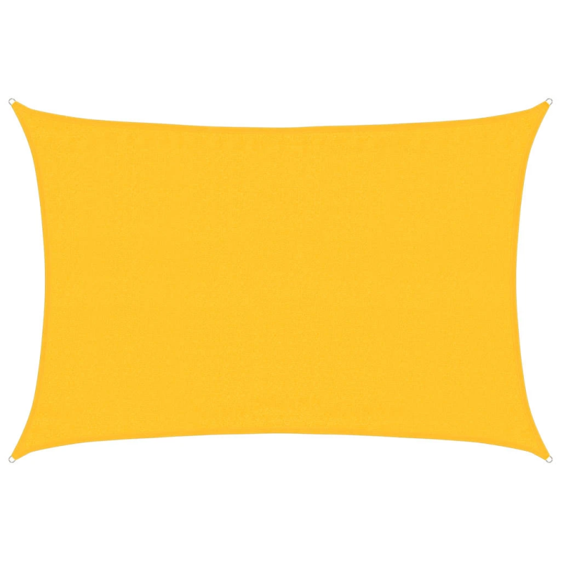 vidaXL saulessargs, 160 g-m², taisnstūra, dzeltens, 3,5x5 m, HDPE
