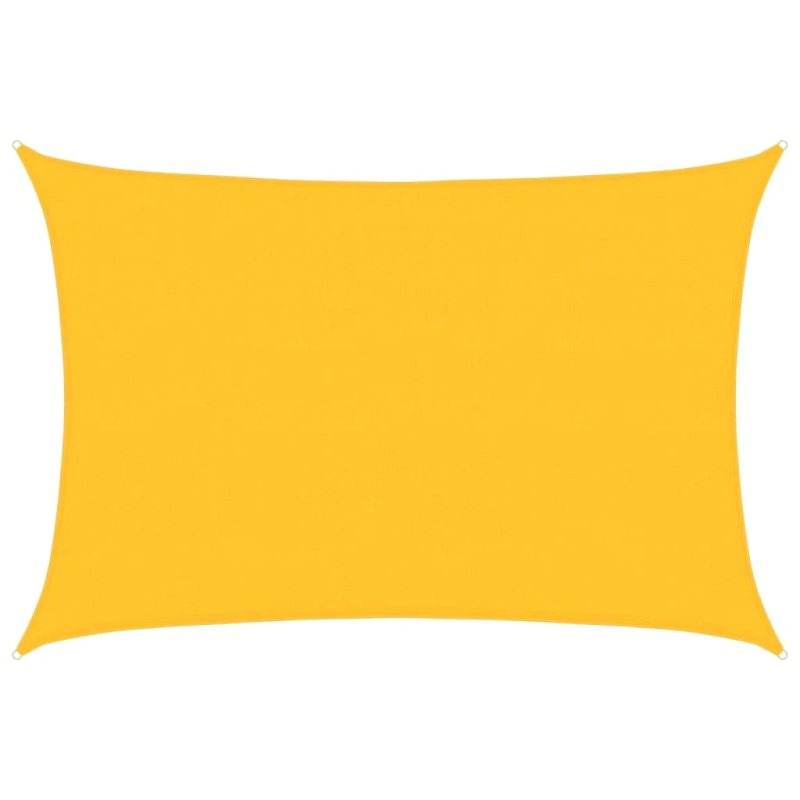 vidaXL saulessargs, 160 g-m², taisnstūra, dzeltens, 4x5 m, HDPE