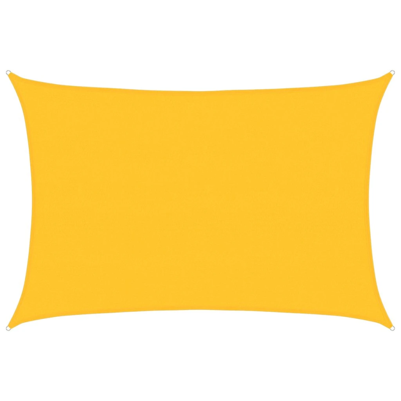 vidaXL saulessargs, 160 g-m², taisnstūra, dzeltens, 5x7 m, HDPE