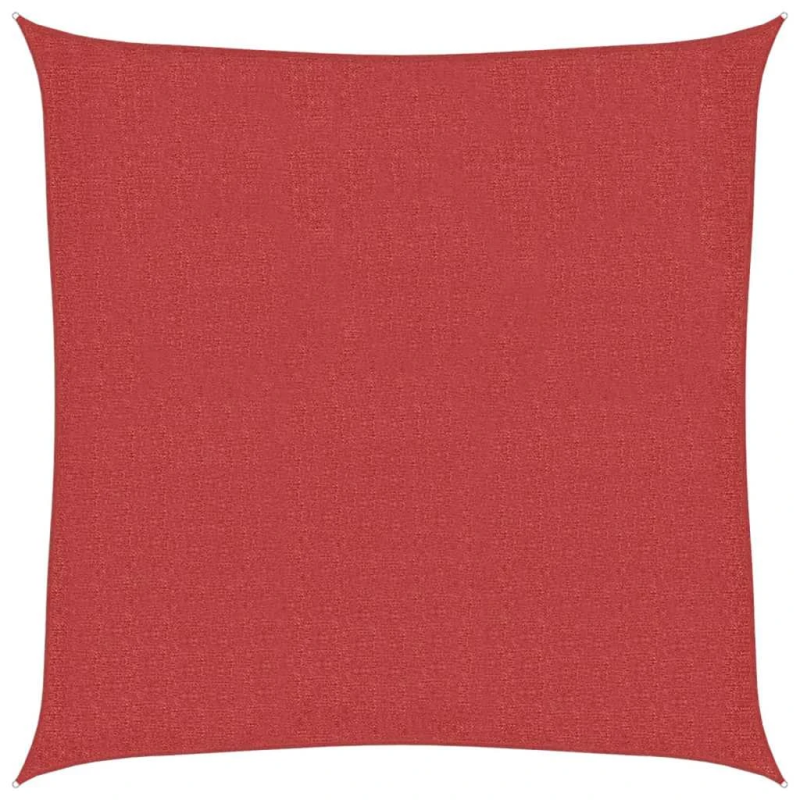 vidaXL saulessargs, 160 g-m², sarkans, 3,6x3,6 m, HDPE