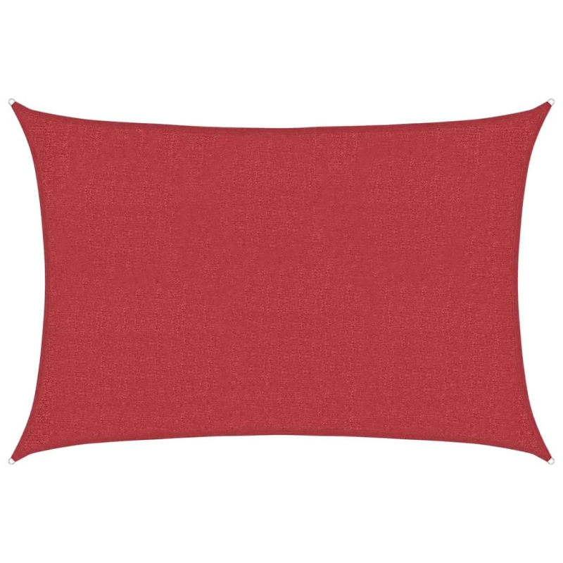 vidaXL saulessargs, 160 g-m², sarkans, 2x2,5 m, HDPE