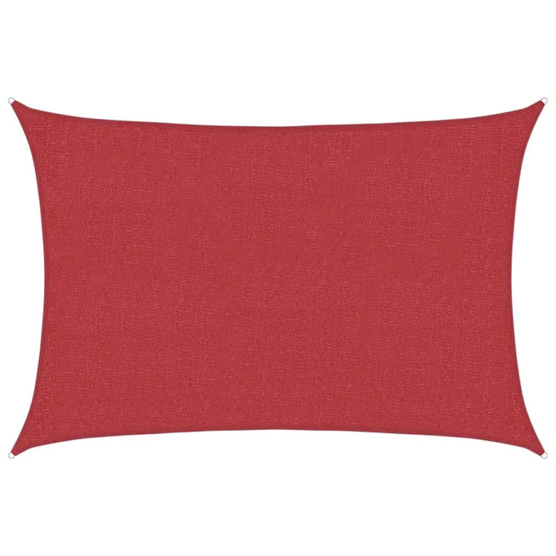 vidaXL saulessargs, 160 g-m², sarkans, 3x5 m, HDPE