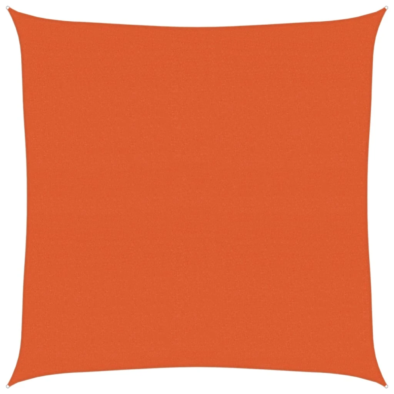 vidaXL saulessargs, 160 g-m², 4x4 m, kvadrāta forma, oranžs, HDPE