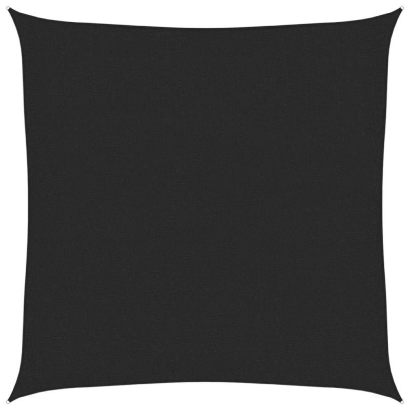 vidaXL saulessargs, 160 g-m², melns, 2,5x2,5 m, HDPE