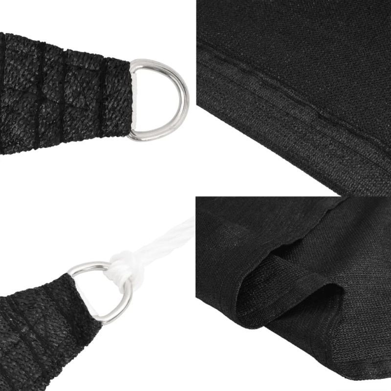 vidaXL saulessargs, 160 g-m², melns, 7x7 m, HDPE