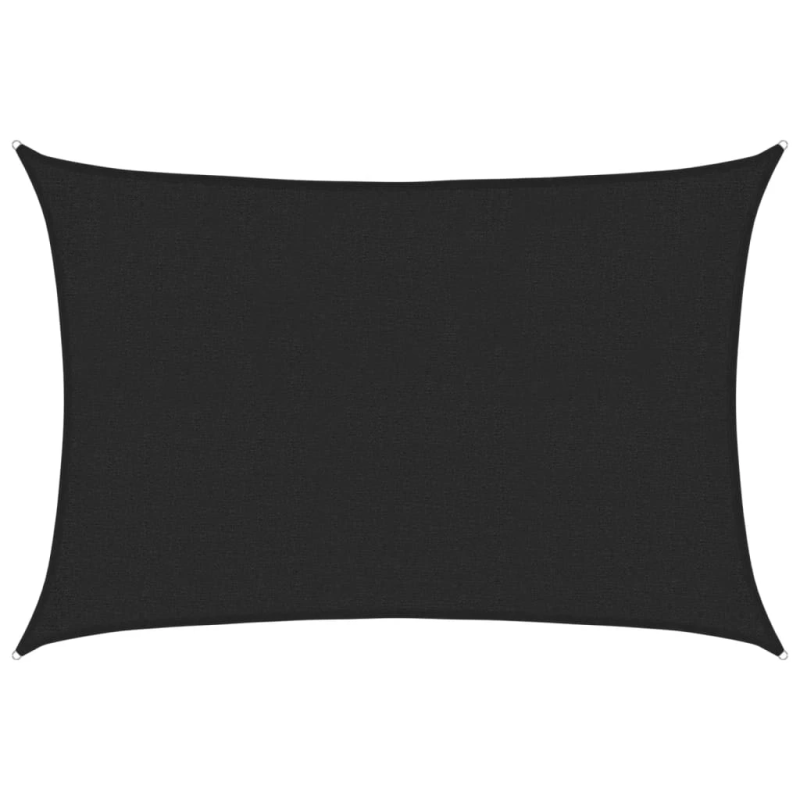 vidaXL saulessargs, 160 g-m², melns, 2x3 m, HDPE