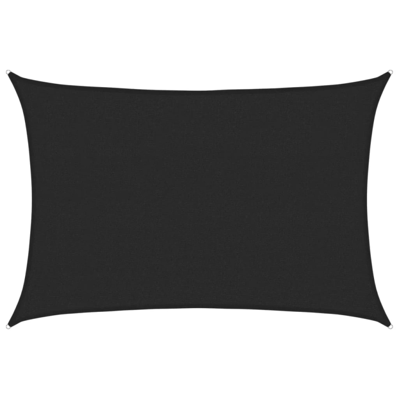 vidaXL saulessargs, 160 g-m², melns, 2,5x3,5 m, HDPE