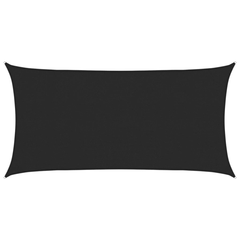 vidaXL saulessargs, 160 g-m², melns, 2,5x5 m, HDPE