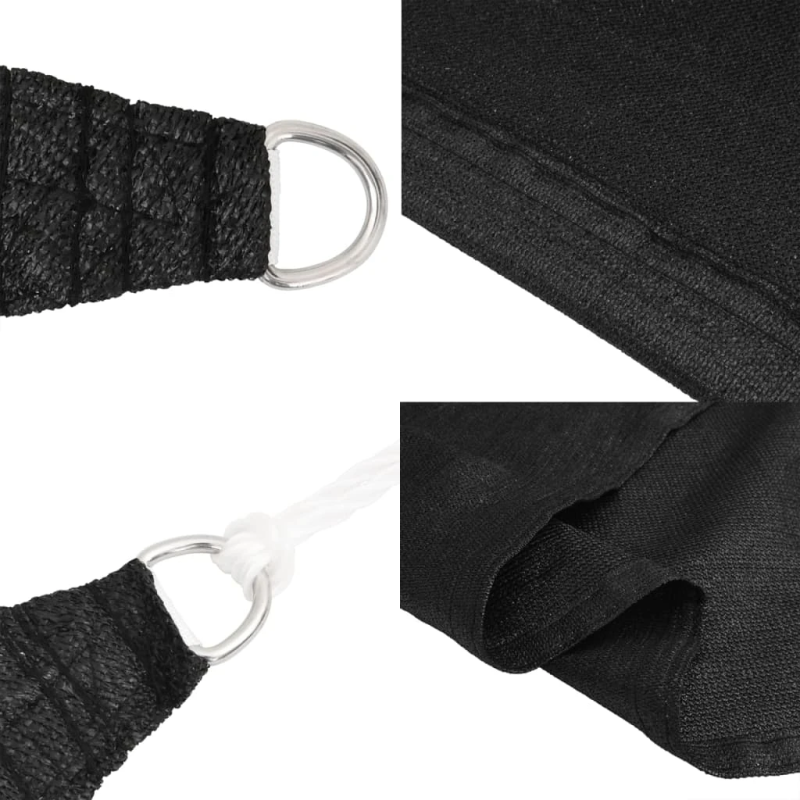 vidaXL saulessargs, 160 g-m², melns, 3x4,5 m, HDPE