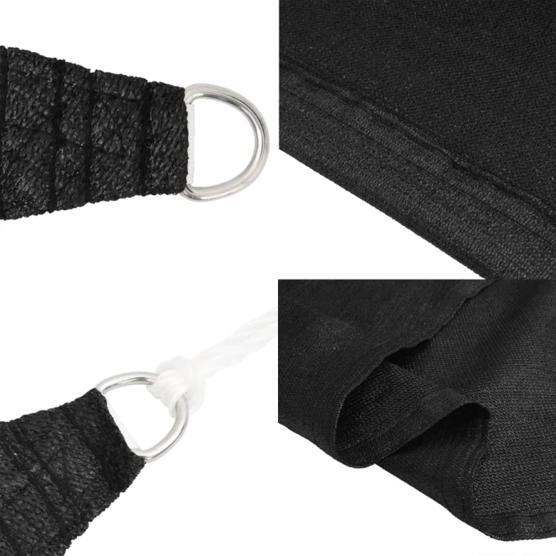 vidaXL saulessargs, 160 g-m², melns, 4x7 m, HDPE