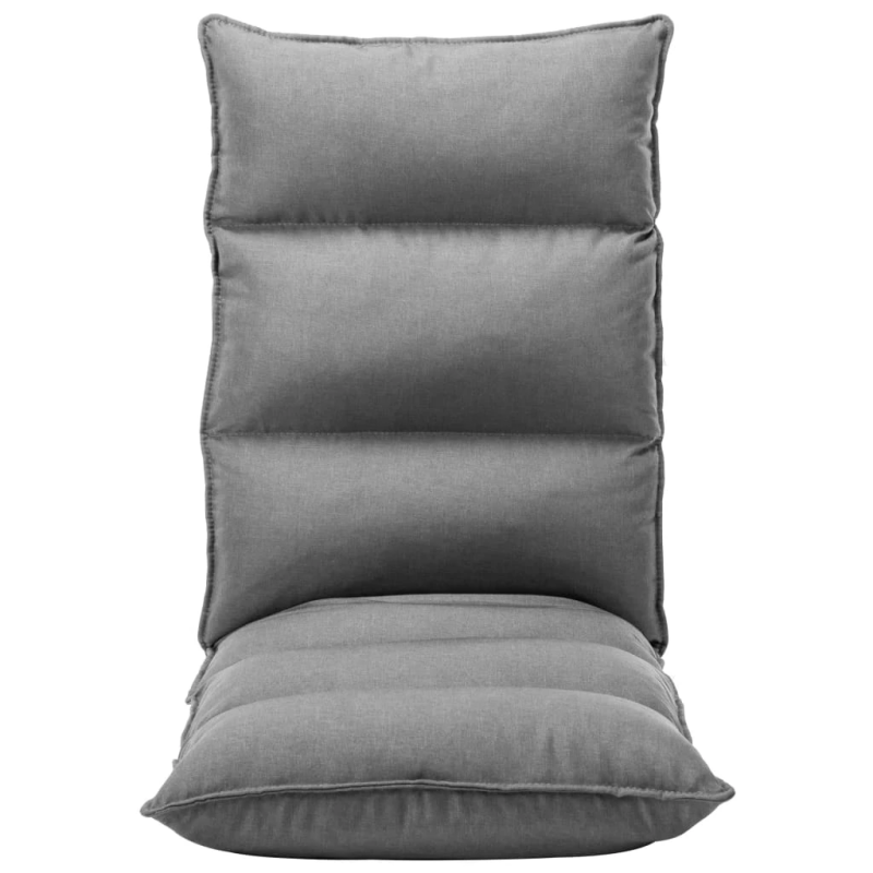 vidaXL salokāms grīdas krēsls, gaiši pelēks audums