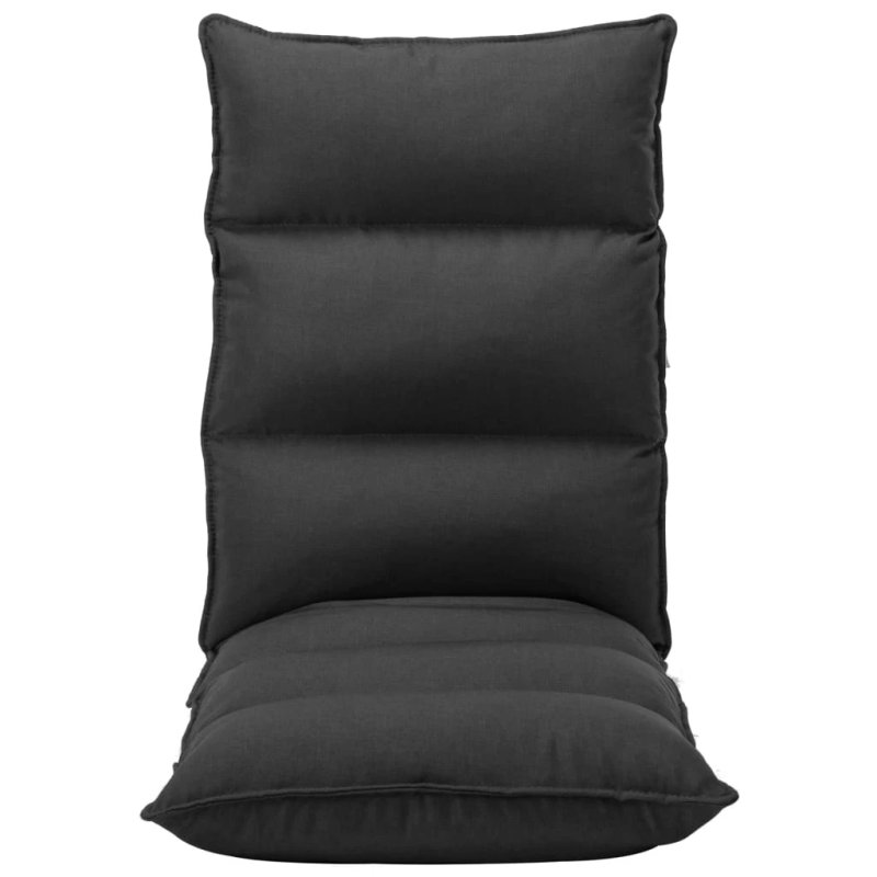 vidaXL salokāms grīdas krēsls, melns audums