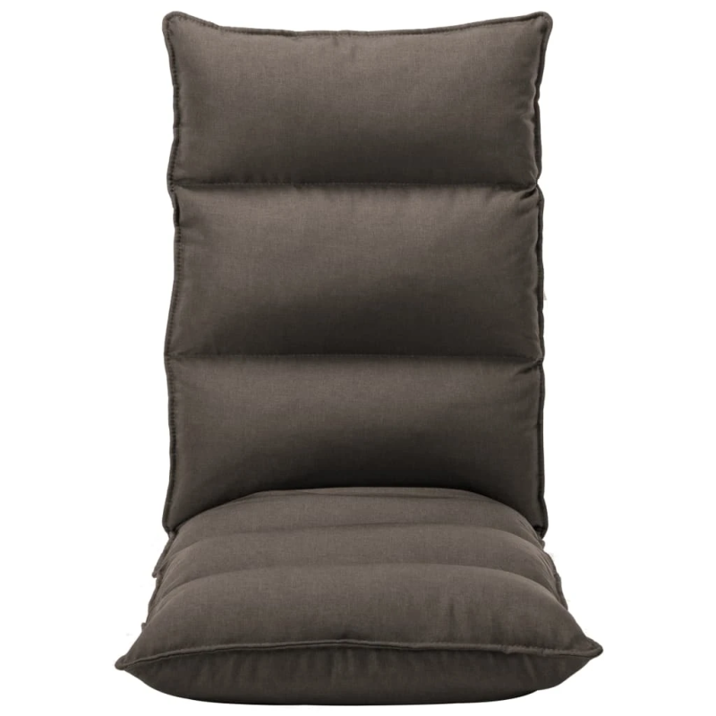 vidaXL salokāms grīdas krēsls, pelēkbrūns audums