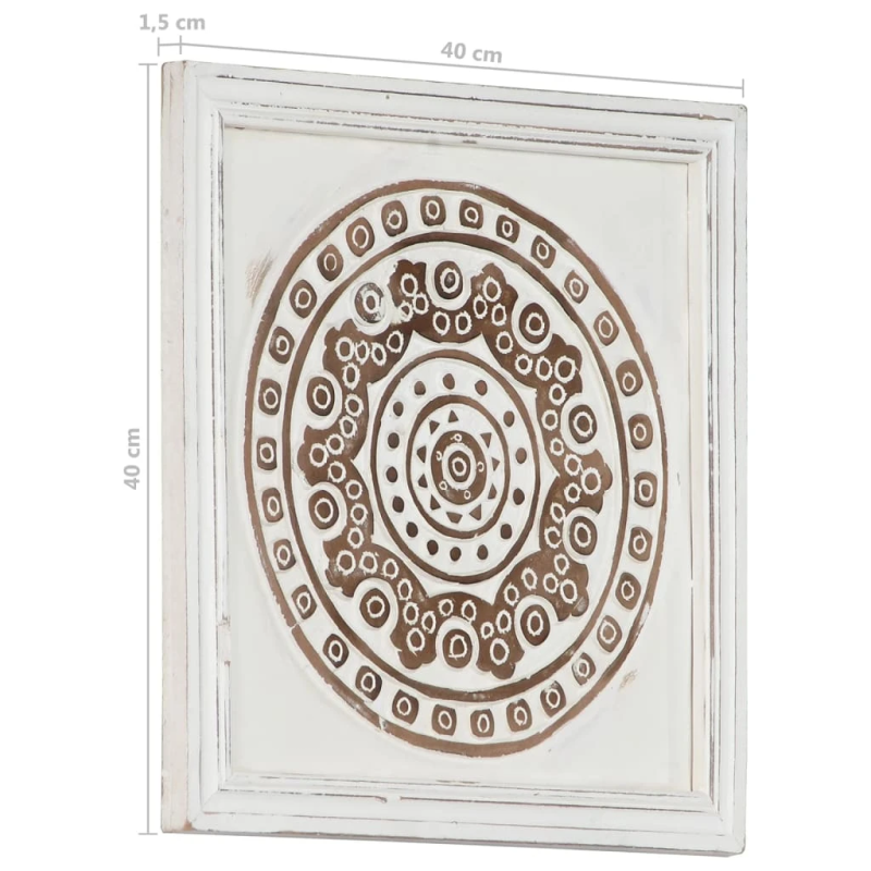 vidaXL sienas paneļi, 2 gab., grebti ar rokām, MDF, 40x40x1,5 cm