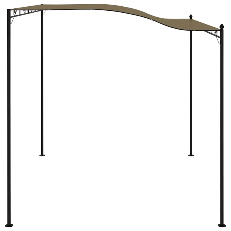 vidaXL dārza nojume, 3x2,4 m, pelēkbrūna, 180 g-m²